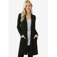 thumbnail image 2 of REDHOTYPE New Ladies Front Cardigan Long Sleeve Pocket Solid Color Sweater Jacket, 2 of 3