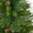 thumbnail image 5 of Nearly Natural 50in. Golden Tip Washington Pine Artificial Christmas Tree with 100 Clear Lights, Pine Cones and 336 Bendable Branches in White Planter, 5 of 6