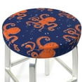 thumbnail image 3 of Bingfone12 inch Padded Round Bar Stool Cover Cushion with Elastic Fabric Round Chair Seat - Octopus, 3 of 7