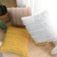 thumbnail image 3 of Fundas de almohada para sofá cama, fundas de cojín decorativas de lino y algodón, 18 x 18 pulgadas, juego de 2 gris brillar Hogar, 3 of 3