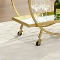 thumbnail image 4 of FirsTime & Co. Gold Odessa Mirrored Bar Cart, Modern, Metal, 27.5 x 14 x 33 in, 4 of 6