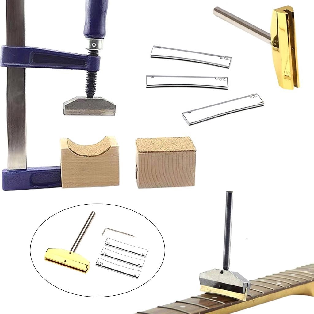 CEORPER Fretboard Press Caul & Radian Fret Inserts Guitar Bass Fingerboard Pressings Tool