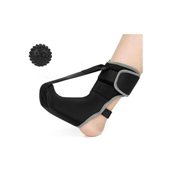 Plantar Fasciitis Night Splint Sock: Unisex Plantar Fasciitis Brace with Massage Ball for Foot Pain Relief by Plantar Fasciitis Achilles Tendonnitis Foot Drop Heel Spur Flat Arch - S/M