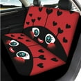 thumbnail image 3 of Uorisanigo Cute Ladybug 14 Pcs Automobile Seat Cover Sets and Elastic Soft Car Headrest Cover Cars Steering Wheel Cover and Center Console Cover Seat Belt Pads Car Suitable for Cars SUVs, 3 of 6