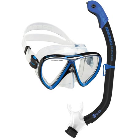 UPC: 0843607597562 | Cressi Ikarus & Orion Mask Snorkel Combo (Black/Blue)