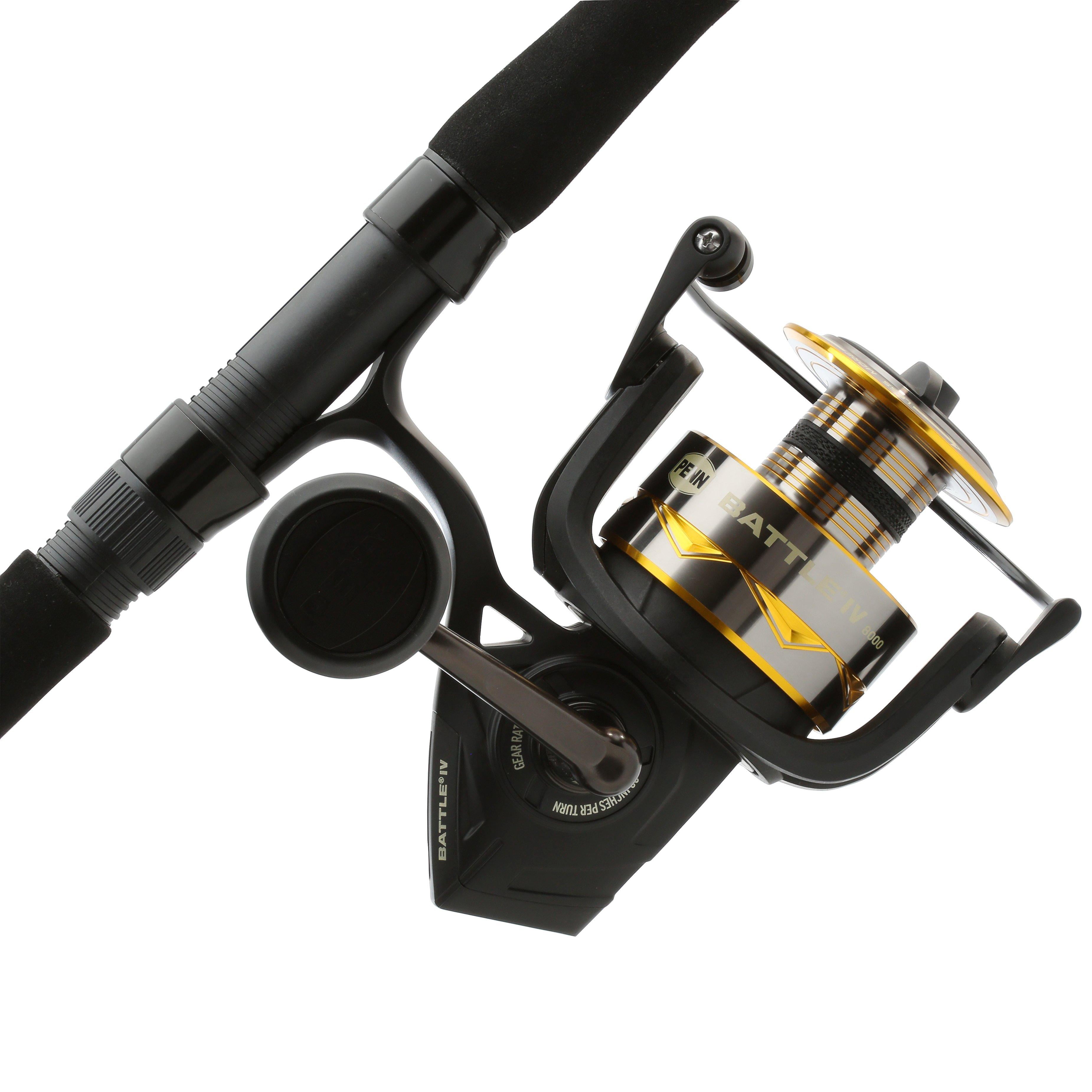 PENN Battle IV Spinning Fishing Combo, 7' Heavy Rod, 8000 Size Reel