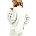 thumbnail image 4 of CHGBMOK Women Crew Neck Sweater Long Sleeve Oversized Pullover Tops Ribbed Hem Solid Color Knit Casual Sweaters, 4 of 5