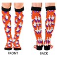 thumbnail image 4 of FORMRS Womens Knee High Socks Casual Long Thick Travel Daily Wear, 1 Pair, Orange Cartoon Ghost Pattern, 4 of 6