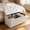 30"-Beige, variant on EDX 30" PVC Ottoman Bench, Folable Storage Bench for Bedroom, 29Gal Capacity, Ottoman Foot Rest Bench for Living Room, Entryway, Gray
