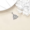 thumbnail image 3 of Celtic Knot Necklace Sterling Silver Triquetra Pendant Triangle Irish Circle Necklaces Jewelry Gifts for Women, 3 of 10