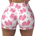 thumbnail image 2 of Uemuo pink polka dot bows Pattern Women Workout Impact Shorts Scrunch Butt Lifting Gym Shorts Seamless Booty Biker Shorts-Medium, 2 of 8