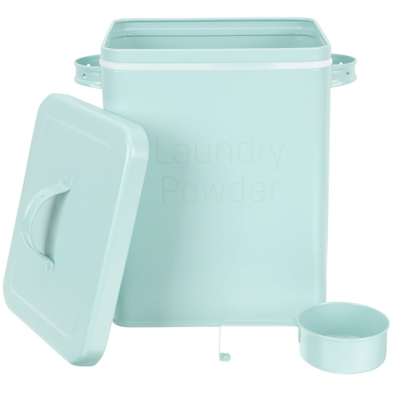 Xbopetda Laundry Powder Bin, Washing Powder Storage Tin with Scoop,  Airtight Lid & Handles, Laundry Detergent Powder Storage Box - Perfect for  Holding