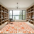 thumbnail image 2 of ODIKA 5'x7' Machine Washable Non-Slip Area Rug, Geometric Orange High Traffic Rug, Orange, 1094302, 2 of 7