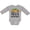 AC-Heather Grey, variant on Hello, Beaches Group of Pineapples Boys or Girls Long Sleeve Baby Bodysuit
