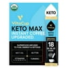VitaCup Keto Max Organic Dark Roast Instant Coffee Packets with Butter, MCT Oil, Turmeric, B Vitamins, & D3 for Ketosis, Energy & Focus in single serve packs, 18 ct