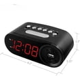 thumbnail image 3 of Digital Easy Read Alarm Clock with High-Speed USB Charging for Phones, Tablets - Simple Operation, Midnight Black, 3 of 4
