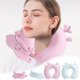 thumbnail image 1 of Juego de almohada con forma de U y máscara para los ojos de ciervo que se puede desmontar y lavar. Almohada de algodón viscoelástica para el cuello, almohada de viaje para el coche Akmoler, 1 of 7