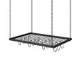 thumbnail image 2 of Hanging Pot Rack, Ceiling Mounted Pot Hanger for Kitchen, Metal Cookware Storage Organizer with 12 Hooks, for Storage of Cookware, Utensils in Kitchen, Black TPR03BB, 2 of 8
