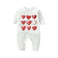 thumbnail image 2 of THDHVS Unisex&nbsp;Newborn&nbsp;Clothes,Toddler&nbsp;Girl&nbsp;Outfits,Fashion Long Sleeve Jumpsuit with Heart Print for Toddler Girls Outfits Soft Newborn Clothes with Gripper Soles White 3-6 Months, 2 of 4