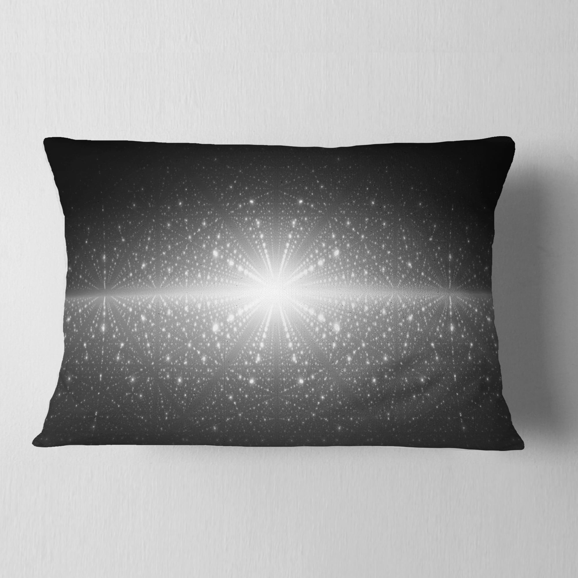 Designart Stardust and Bright Shining Stars - Abstract Throw Pillow - 12x20