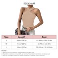 thumbnail image 5 of Top de punto ajustado con hombros descubiertos y escote halter sin mangas para citas, oficina y compras en color albaricoque, 5 of 5