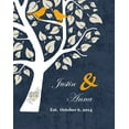 thumbnail image 2 of MuralMax - His, Her Personalized Canvas Wall Art - Custom Tree With Heart Initials, Names, Date - Gifts For Milestone Occasions, Wedding Anniversary, Housewarming - Color - Navy - Size 11x14, 2 of 6