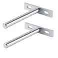 thumbnail image 1 of ZPSHYD Hidden Bracket, Sturdy Durable Invisible Concealed Bracket Wall Mounted Concealed Bracket for DIY Home Wall Shelf Silver(4in), 1 of 8