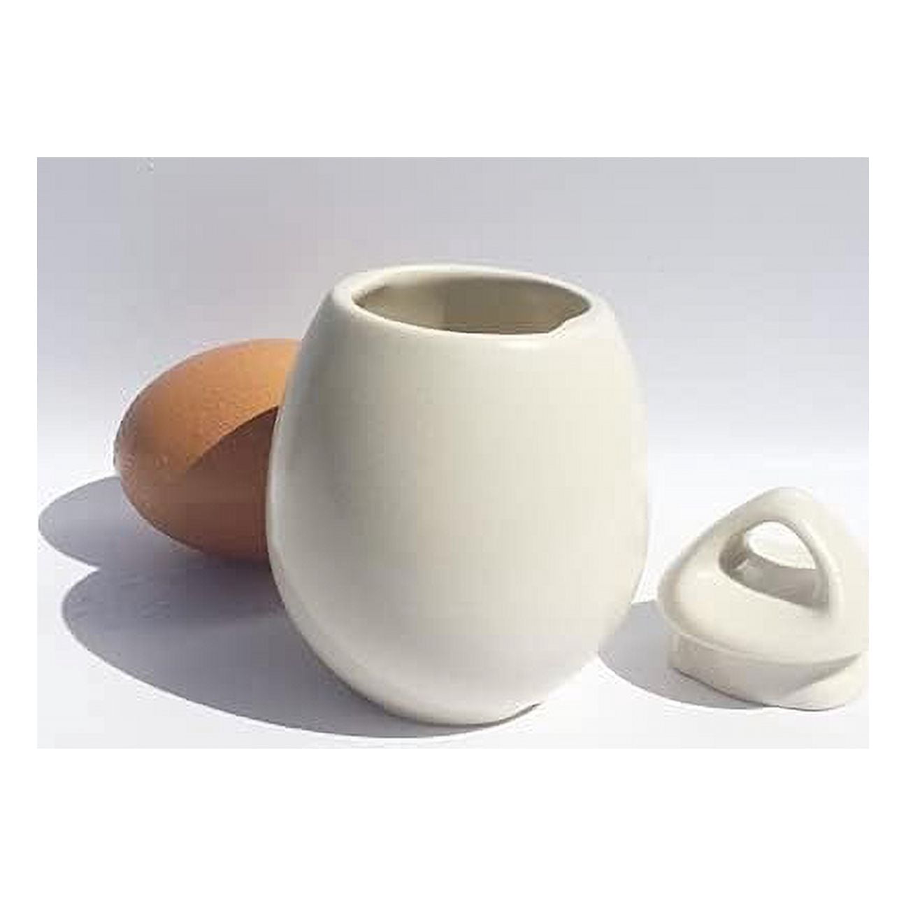AggCoddler - Scandinavian Stoneware Egg Coddler with Simple Screw Lid - Updated Minimalist Design Egg Poacher Cooker for Quick and Easy Breakfast or Elegant Display - Made in the EU (Julia (Small))
