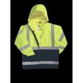thumbnail image 1 of 2W 736C-3 L 100 Percent Waterproof Class 3 Rain Parka - Lime & Blue- Large, 1 of 1