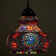 thumbnail image 4 of CLASSICO Turkish Mosaic Glass Gourd-Shaped Pendant Ceiling Lamp, Handcrafted Multicolor Glass Shade, 4 of 4