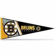 Hockey Rico Industries Boston Bruins Primary Soft Felt 12X30 Pennant W/ Header Card 12" x 30" Felt Wall Dcor Pennant - Great for Home/Bed Room/Man Cave Dcor