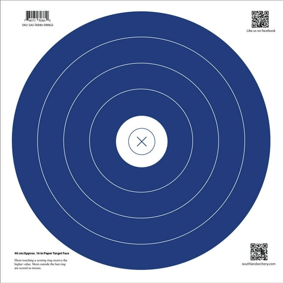 SAS Paper Target Face Range Shooting Practice Compound Recurve Rifle - 100/Pack