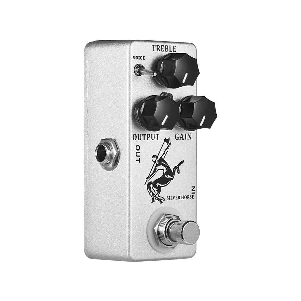 MOSKY Silver Horse Overdrive Boost Guitar Effect Pedal Full Metal Shell True Bypass