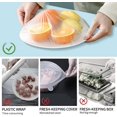 thumbnail image 4 of 200 Uds cubiertas para alimentos, cubiertas elásticas reutilizables para almacenamiento de alimentos, tapas de cuenco ajustables elásticas con sellado de plástico, envoltura de cocina Univer, 4 of 5
