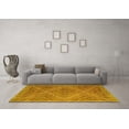 thumbnail image 3 of Ahgly Company Machine Washable Indoor Round Southwestern Yellow Country Area Rugs, 5' Round, 3 of 4