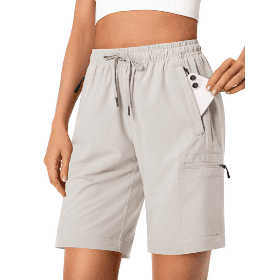 Rosvigor Womens Hiking Cargo Shorts Quick Dry Athletic Shorts for Women Golf Casual Summer Shorts with Pockets