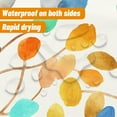 thumbnail image 5 of Extra Wide Boho Floral Shower Curtain, Colorful Botanical Flower Leaf Bohemian Waterproof Shower Curtain with Hooks, Bathroom Decor Washable Polyester Curtain 84x72 Inches, Yellow Blue, 5 of 6