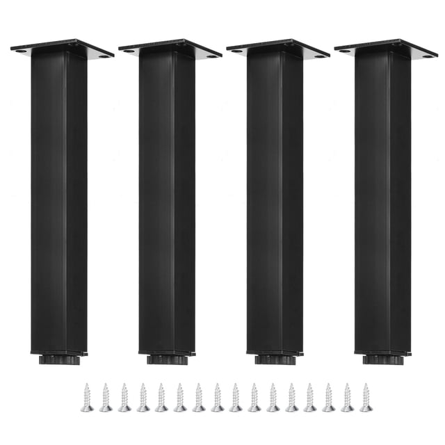 Pierna de mueble de 10 pulgadas, patas de mesa ajustables, extensiones de patas de gabinete de metal para mesa, sofá, juego de 4