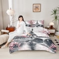 thumbnail image 4 of Manfei Female Men Eiffel Tower 3 Pieces Queen Comforter Set,Romantic Paris Ultra Soft Bedding Sets,Happy Valentine's Day Bedding Comforter Set Breathable,Luxury Bedroom Decor,Reversible, 4 of 8