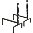 thumbnail image 3 of Modern Ember Bowmore Andirons in Black - Set of 2 Andirons - Steel Construction, Durable and Fire Resistant, 3 of 8