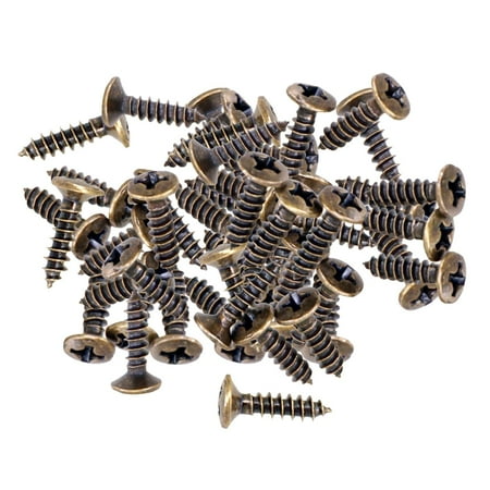 50Pcs Metal Pickguard Mounting Screws for ST Electric Guitar Replacement Parts Bronze 3x12mm