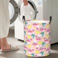 thumbnail image 4 of Lsque Dinosaur pattern Laundry Hamper Basket, Tall Woven Rope Hamper Basket for Clothes, Lightweight Storage Basket, Collapsible Waterproof-Small, 4 of 8