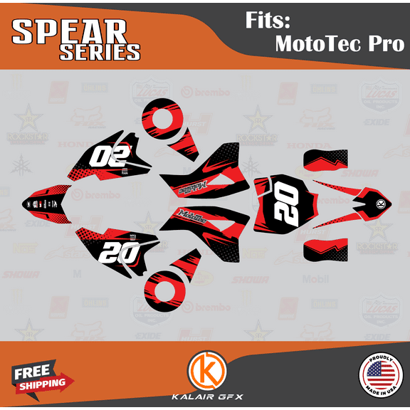 Kalair GFX Graphics Kit for Mototec 36V PRO (All Years) Spear Series