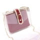 thumbnail image 3 of bolso bandolera transparente elegante, moderno, con cadena, informal, para mujeres y niñas (rojo), 3 of 8