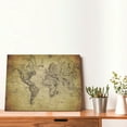 thumbnail image 4 of Daiia Vintage World Map Print Canvas Decorative Picture – 30x40in Artistic Wall Art, Ready-to-Hang Canvas Print for Living Room（Horizontal）, 4 of 6