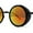 Black Orange Mirror, variant on Mens Vintage Style Biker Side Wind Breaker Round Circle Lens Sunglasses Copper Blue Mirror