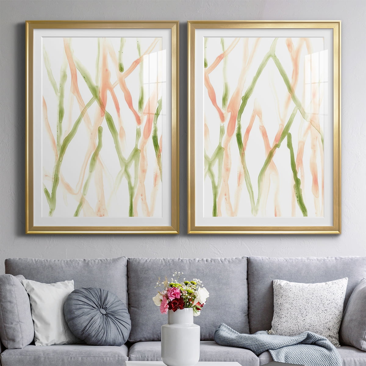 Wexford Home Runnel XIII Premium Framed Print, 22.5" x 30.5" - Ready to Hang, Gold (Set of 2)