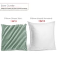 thumbnail image 3 of Nestl Velvet Throw Pillow Covers Solid Square Soft Decorative Pillow Cover for Sofa, 26" x 26", Sage Green, Pack of 4, 3 of 8