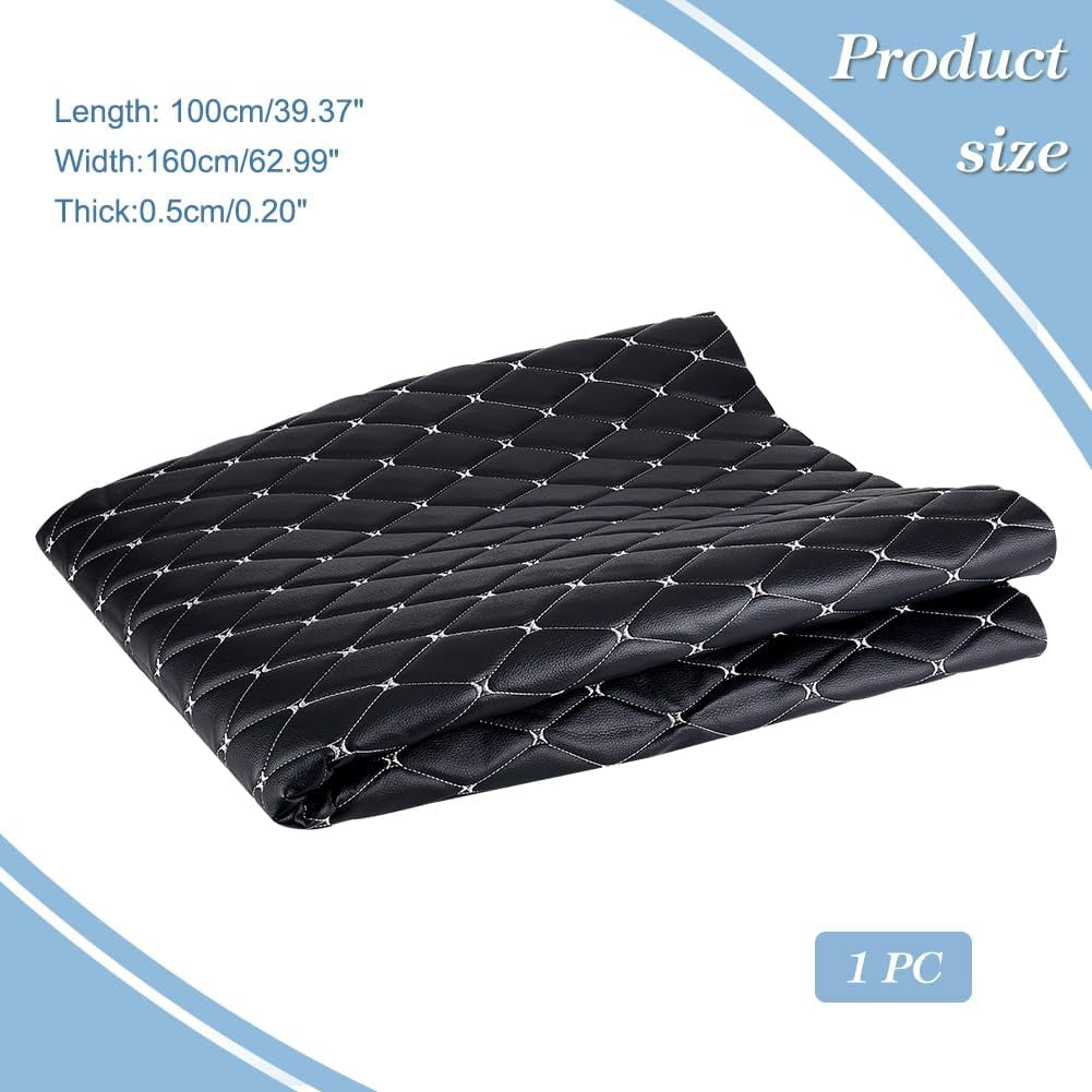 1pc Rhombus Pattern PVC Leather Quilted Foam Backed Fabric for Automotive Furniture Upholstery Mixed Color 1000x1600x5mm