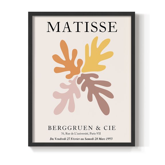 Matisse D in Black Solid Wood Framed Print No Nail Hanging